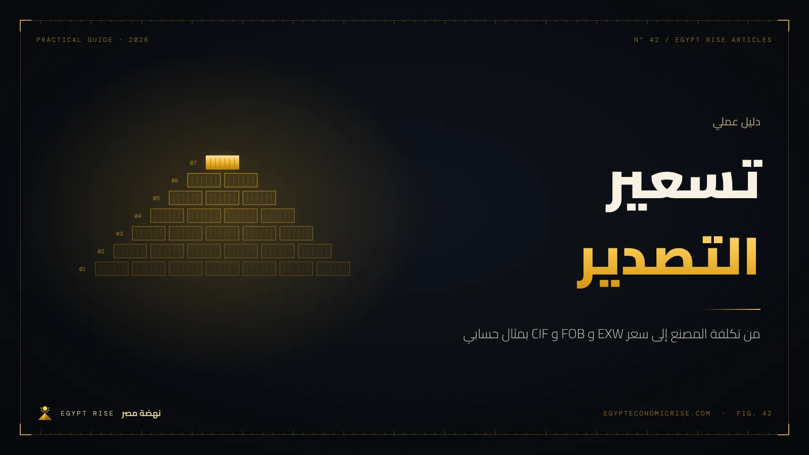 آلة حاسبة وعرض سعر تصدير بجوار نموذج حاوية شحن