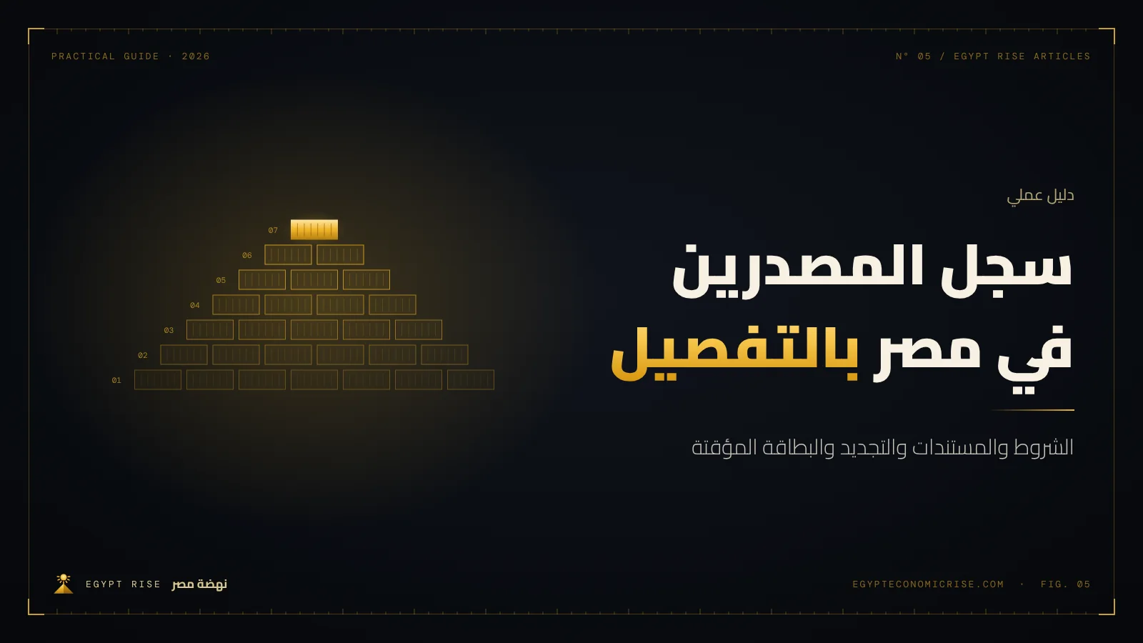 ملف مستندات القيد في سجل المصدرين على مكتب في مصنع مصري